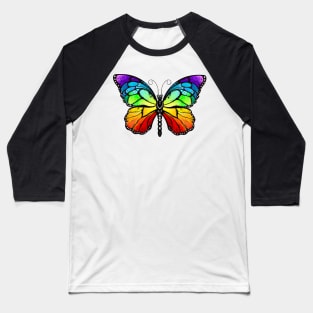 Rainbow monarch butterfly ( Butterflies ) Rainbow butterfly Baseball T-Shirt